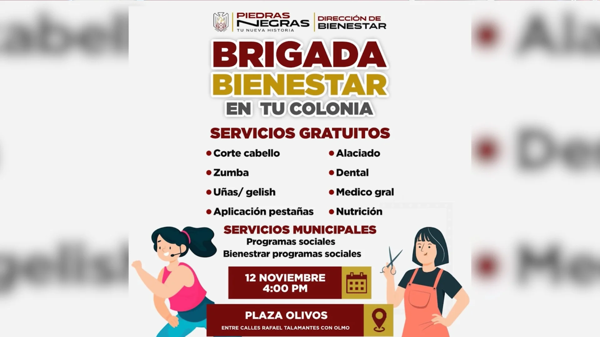 Invitan a Brigada del Bienestar el próximo miércoles en Plaza de Los Olivos