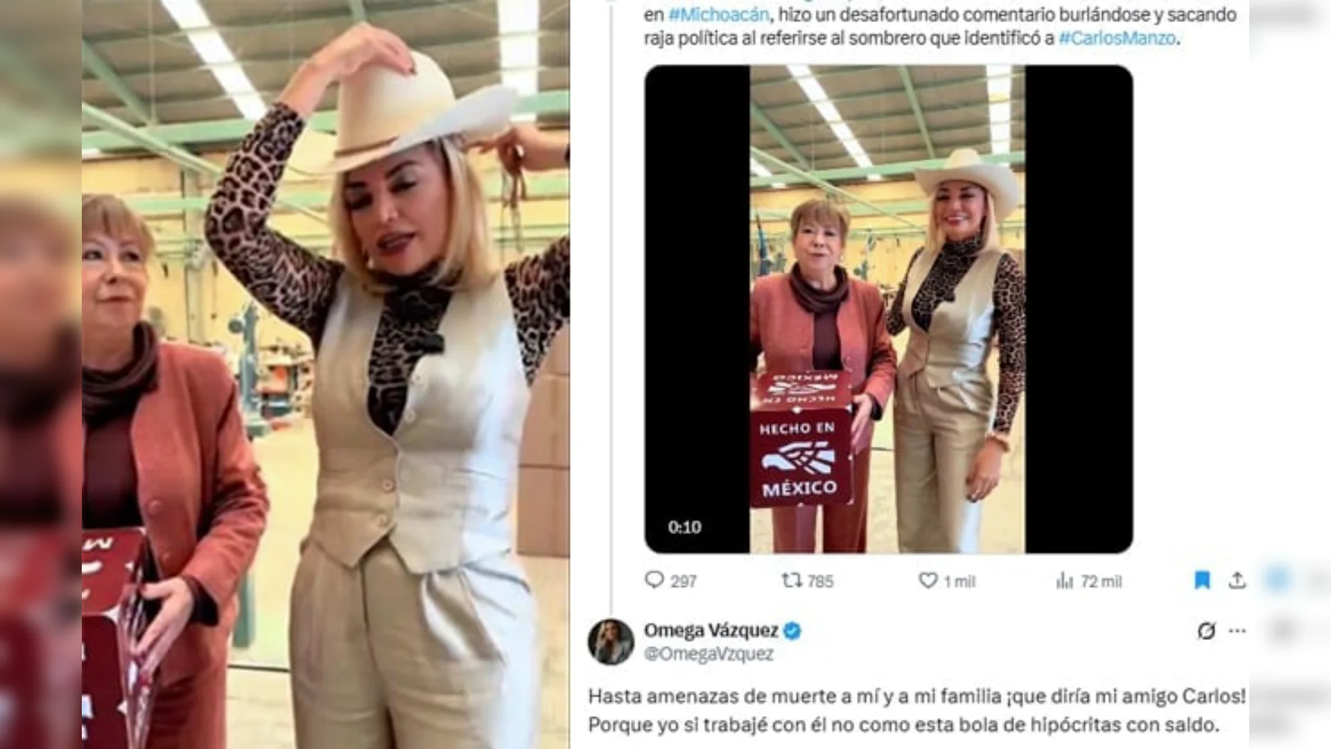 ‘Yo sí trabajé con Carlos Manzo’: Omega Vázquez denuncia amenazas de muerte por polémica con video