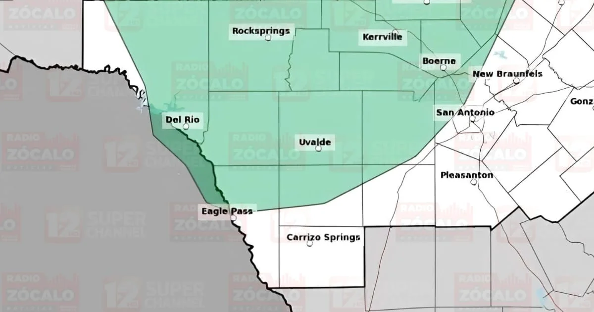 Condado de Maverick emite alerta ante pronóstico de fuertes lluvias e inundaciones