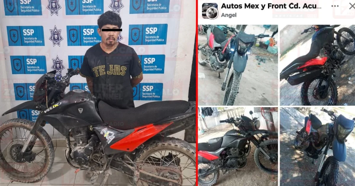 Recuperan moto robada y detienen a uno; intentaba venderla por Facebook