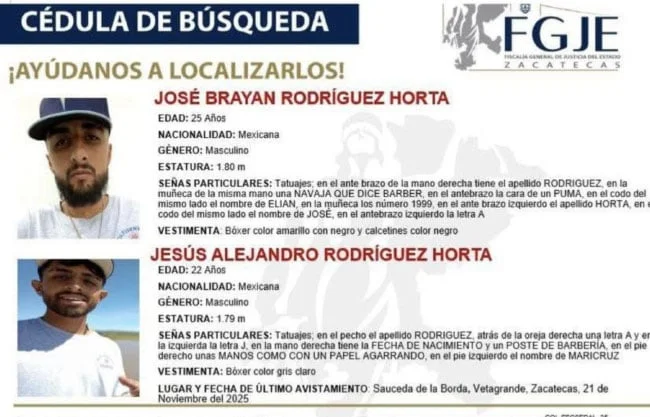 Denuncian desapariciones en serie de hombres jóvenes en municipio de Zacatecas