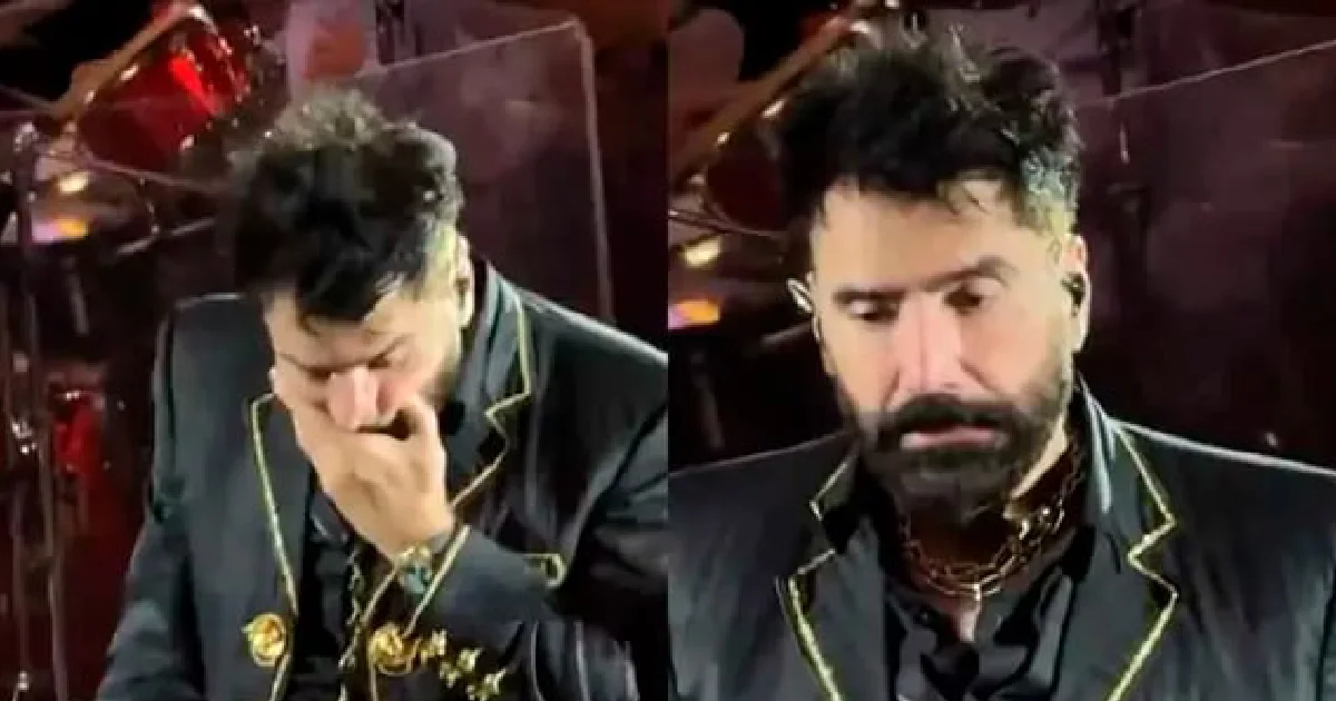 Se viralizó un video de Alejandro Fernández durante su presentación en el Palenque de Querétaro donde se le ve aparentemente indispuesto.