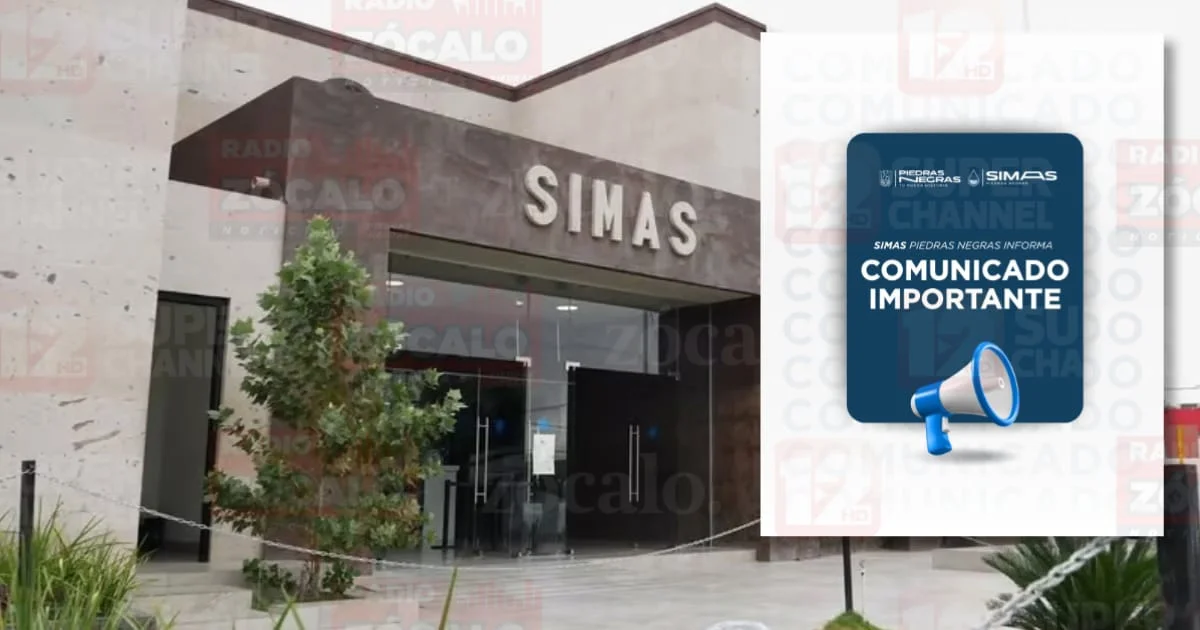 Falla eléctrica paraliza plantas de SIMAS en Piedras Negras