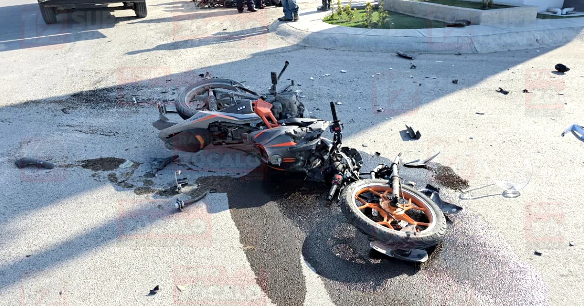 Motociclista lesionado tras fuerte choque a la entrada de Praderas