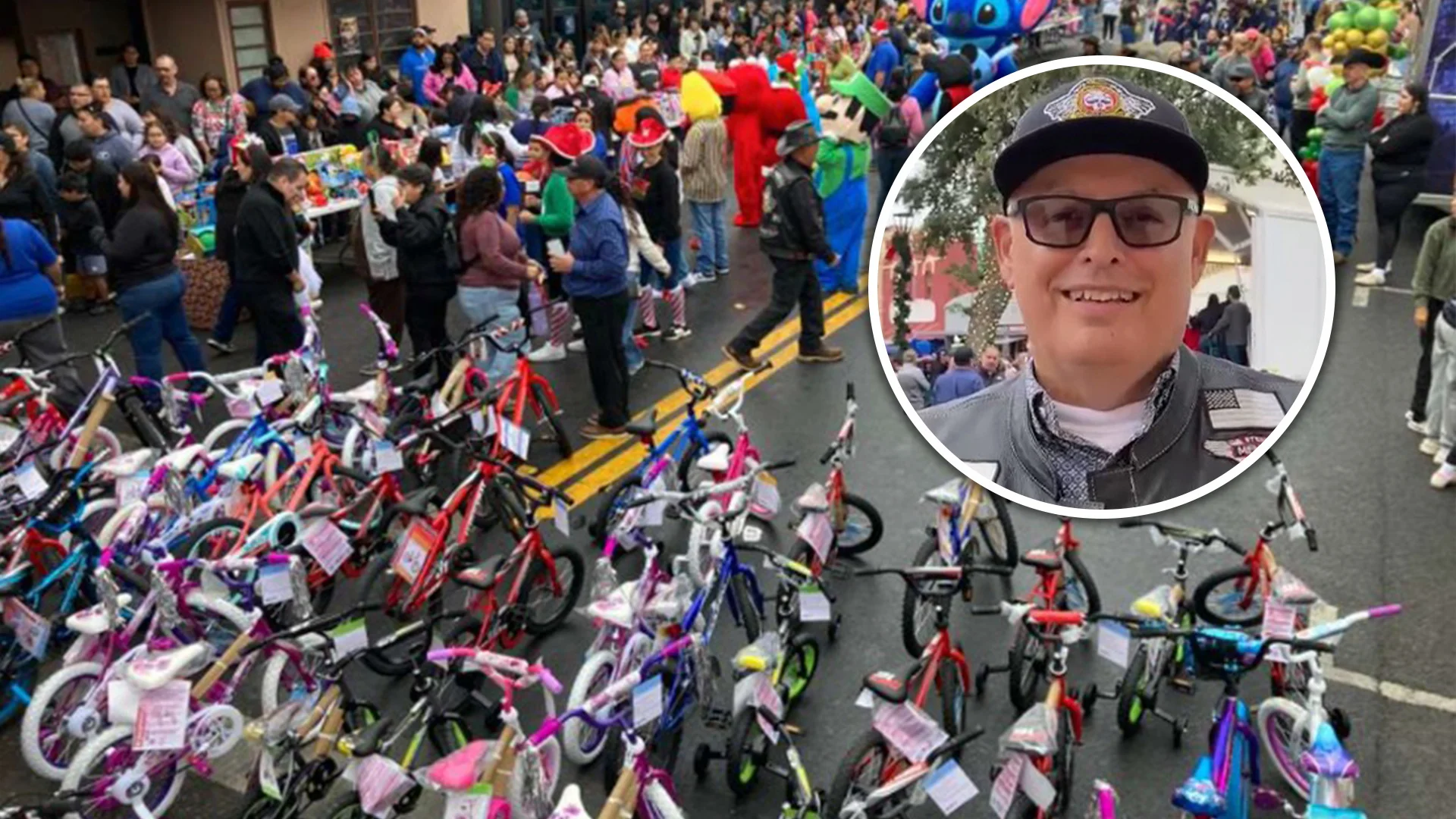 ‘Steel Saints’, ¡lo hizo otra vez: 60 bicis y 600 regalos!