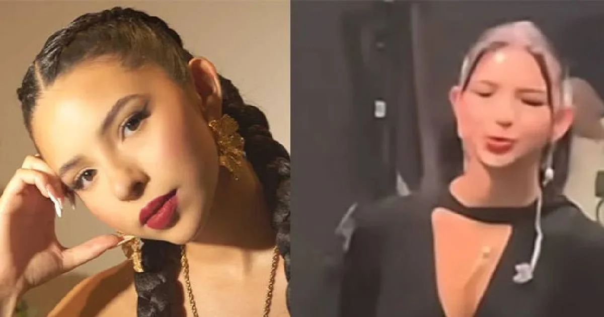 ¿Estaba llorando? Ángela Aguilar se arrodilla en concierto luego de baja venta de boletos