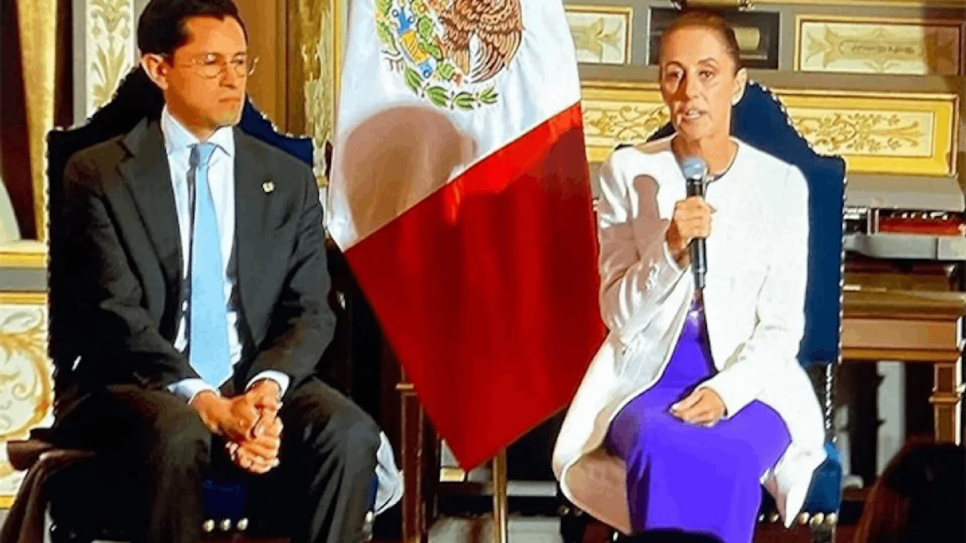 La Presidenta Sheinbaum calificó de positiva su primera reunión con Donald Trump y Mark Carney, aunque dijo, no hubo acuerdos concretos.