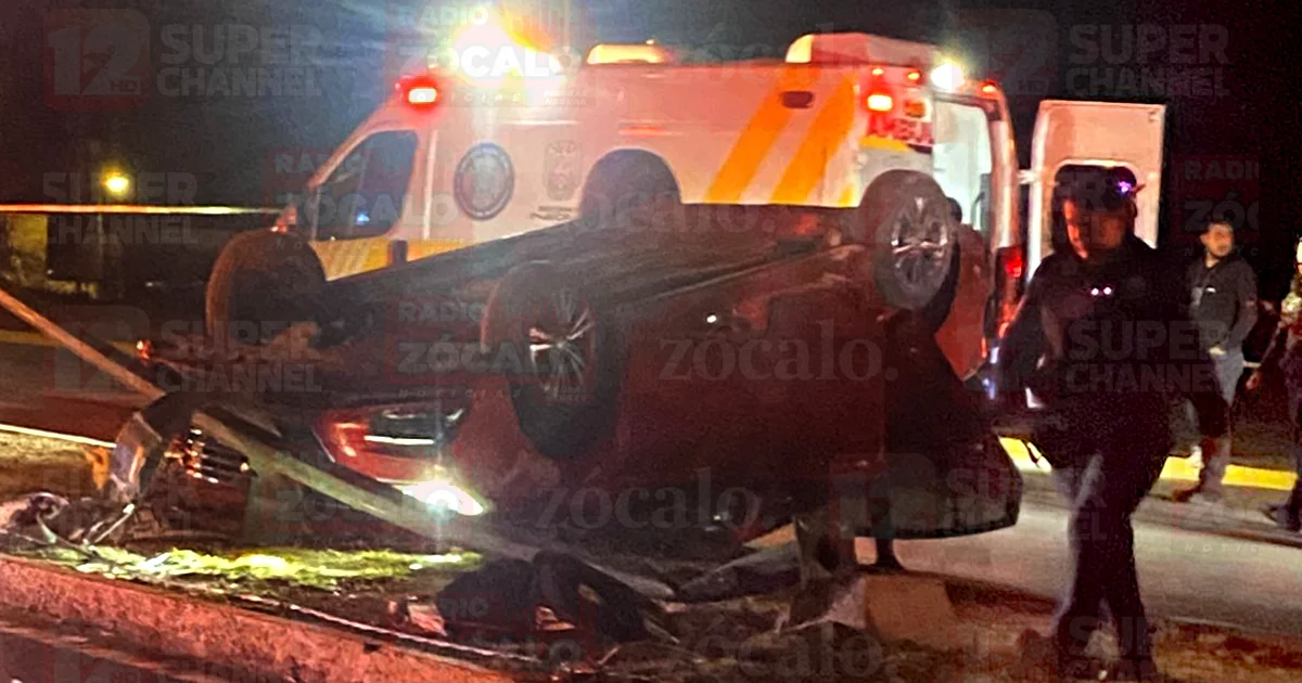 Detienen a joven tras volcadura; llevaba droga