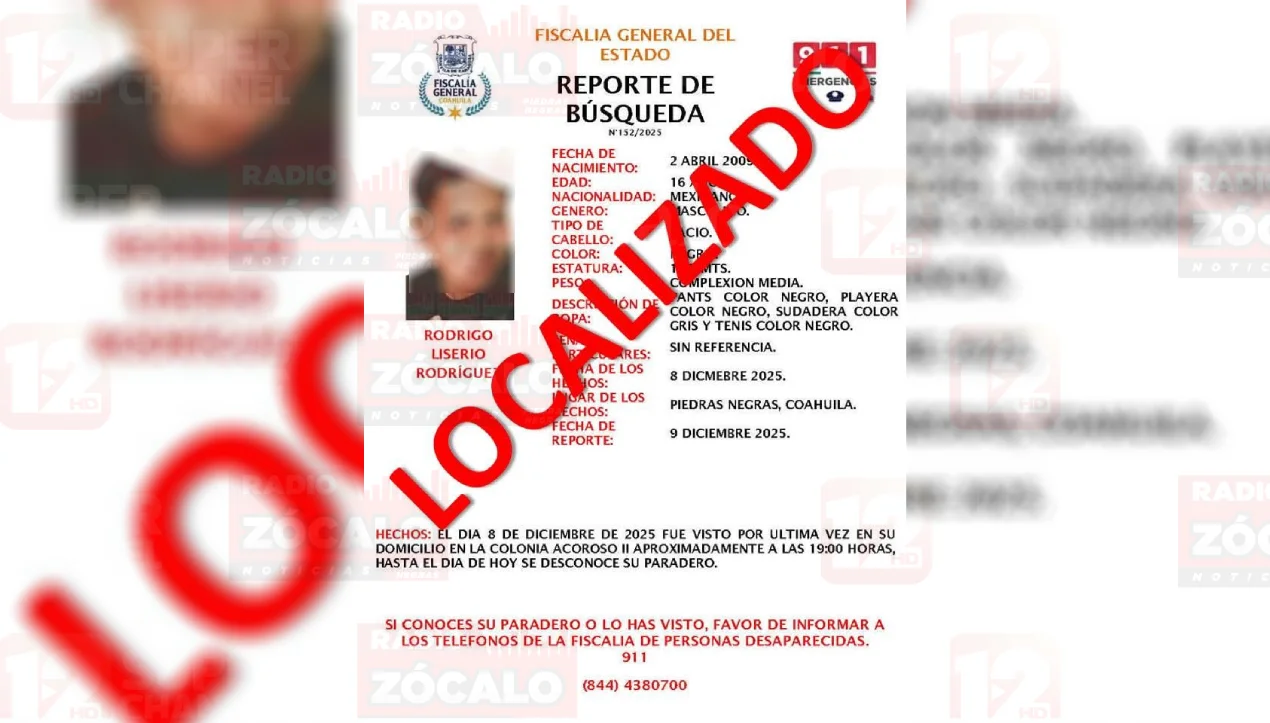 El joven fue trasladado de inmediato a su domicilio y se confirmó que se encuentra en buen estado de salud