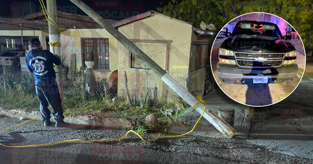 Detienen a mujer que chocó contra poste e intentó darse a la fuga