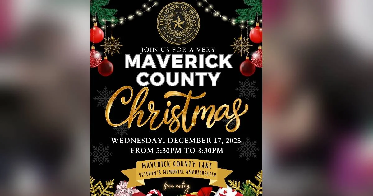 Invita Condado de Maverick a celebración navideña en el Lago del Condado