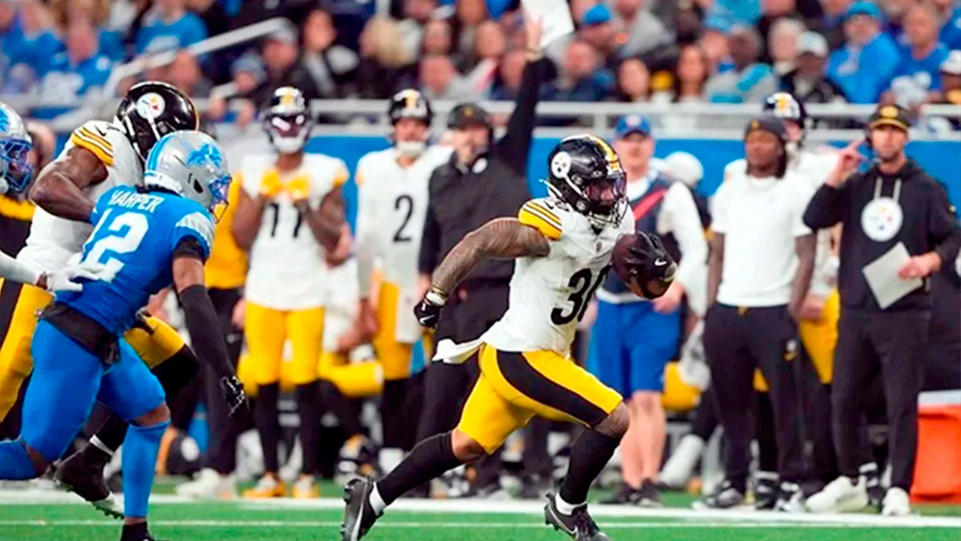 Triunfan Steelers con dramatismo en Detroit