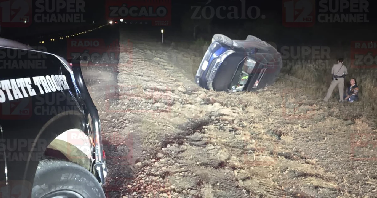 Conductor residente de San Antonio protagoniza volcadura sin consecuencias graves