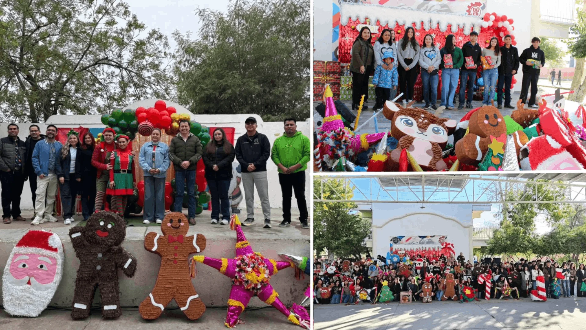 Además de las más de 40 piñatas entregadas al DIF municipal, el CBTIS también entró piezas a orfanatos, la organización OMNIA y familias locales.