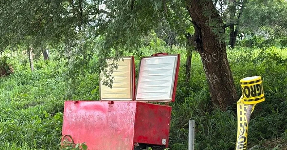 Hallan el cuerpo de una mujer en un refrigerador en plena calle con un perturbador mensaje