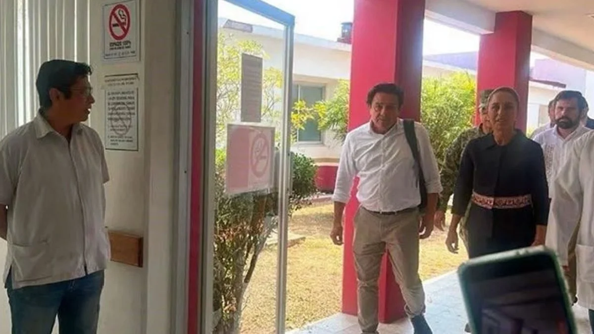 Visita Sheinbaum a heridos por descarrilamiento del Tren del Istmo