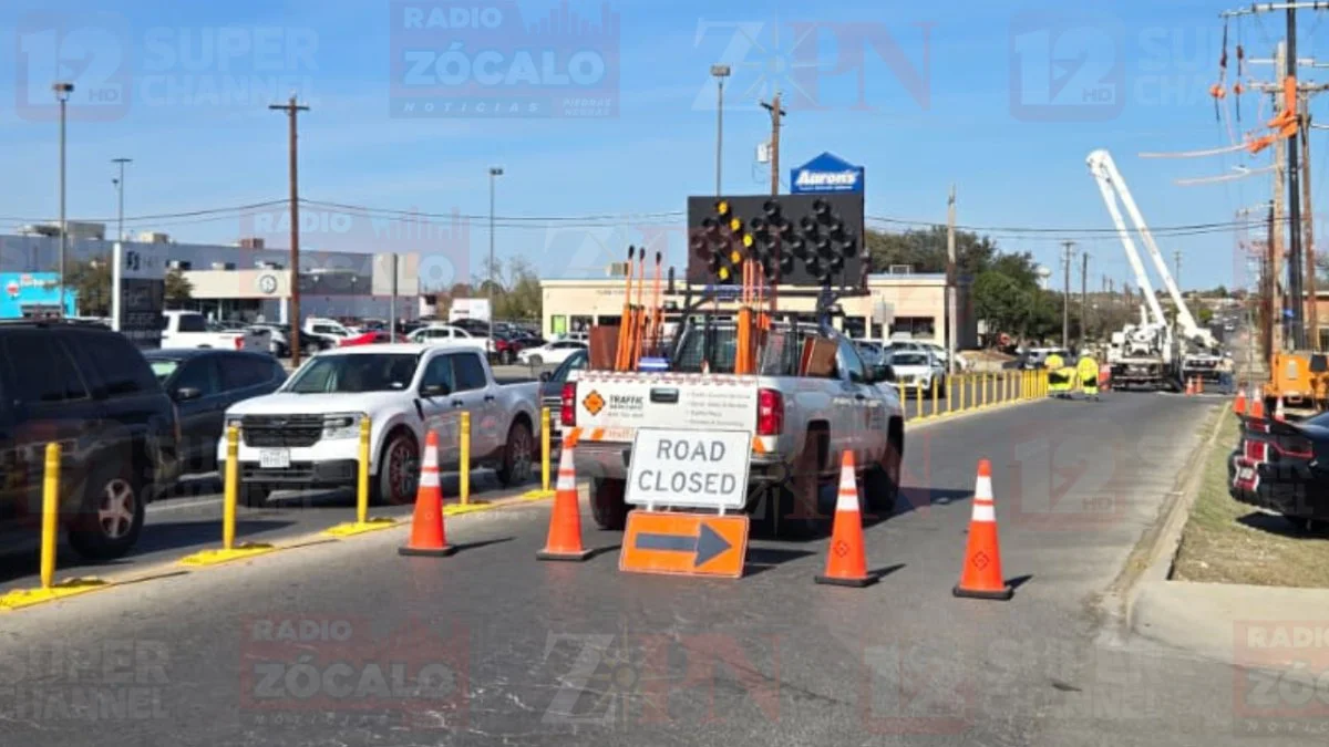 Reparaciones en tendido eléctrico mantienen cerrada la calle Bibb de Eagle Pass