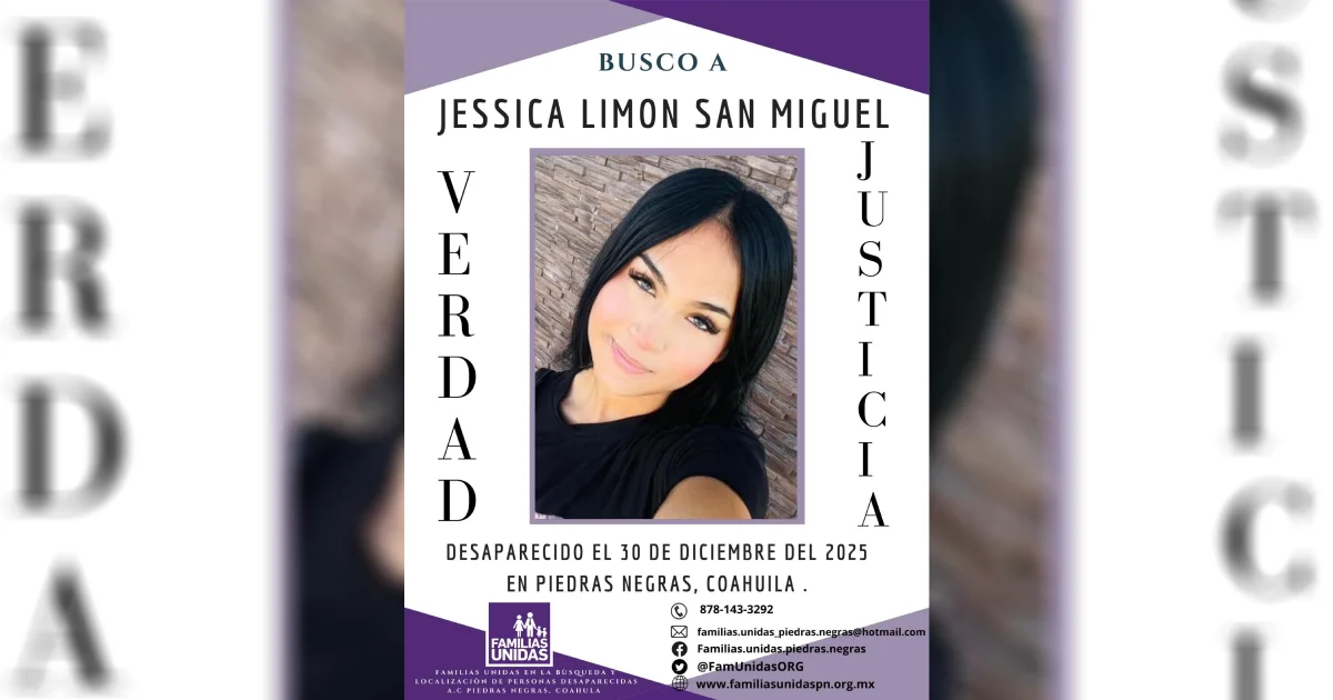 Familiares solicitan apoyo para localizar a mujer desaparecida en Piedras Negras