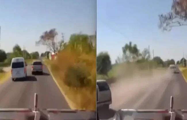 Captan a combi echando “carreteritas” en carretera de Izúcar de Matamoros
