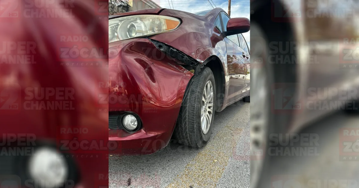 Conductor con placas de Texas huye tras chocar camioneta en la colonia González