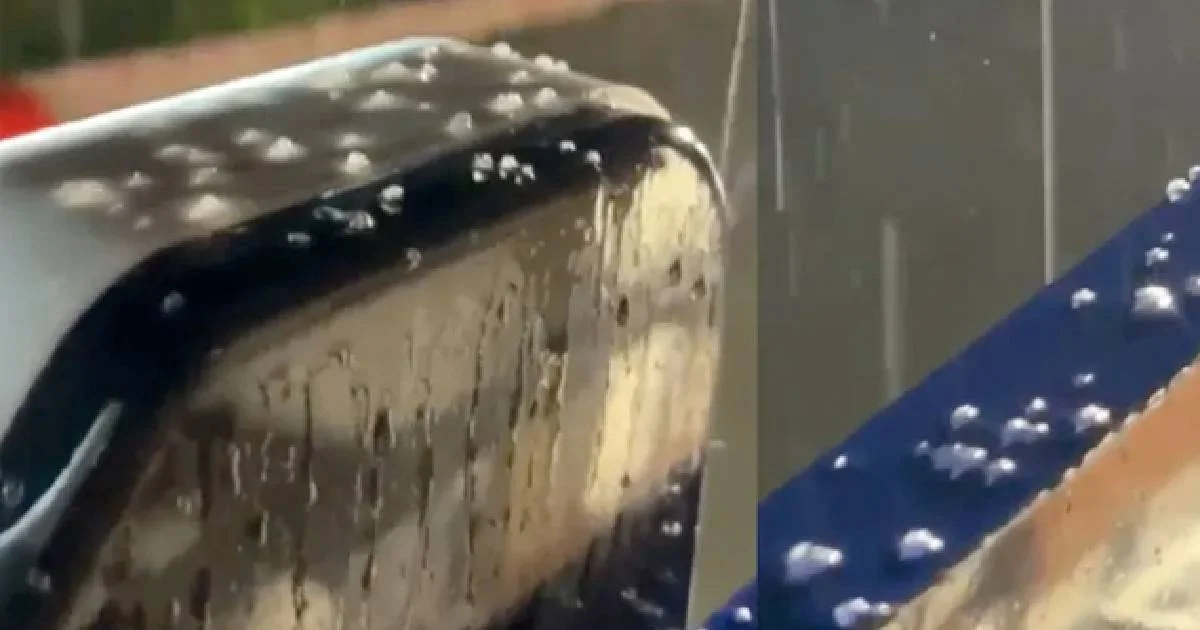 ¡Frío congela sierra de Santiago! Sorprende caída de aguanieve en comunidades