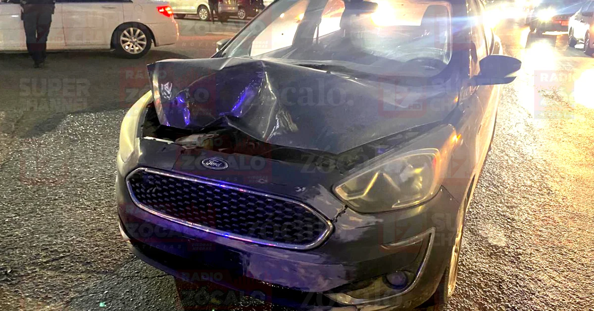 Repartidor resulta lesionado en accidente vial