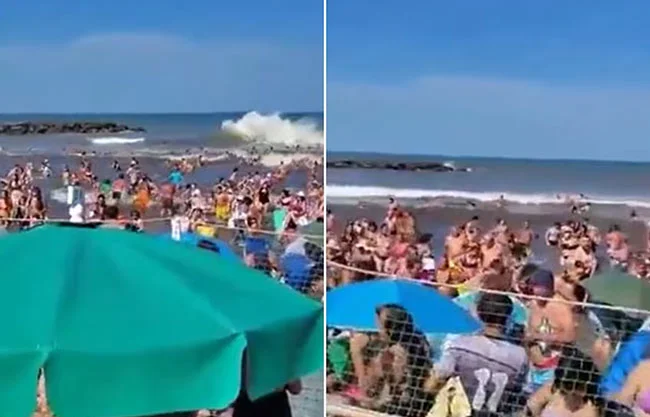 Un muerto y 35 heridos por una ola de 6 metros de altura en una playa de Argentina