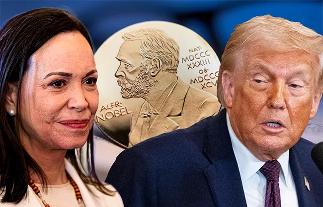 Trump afirma que merece el Nobel de la Paz que le entregó Corina Machado