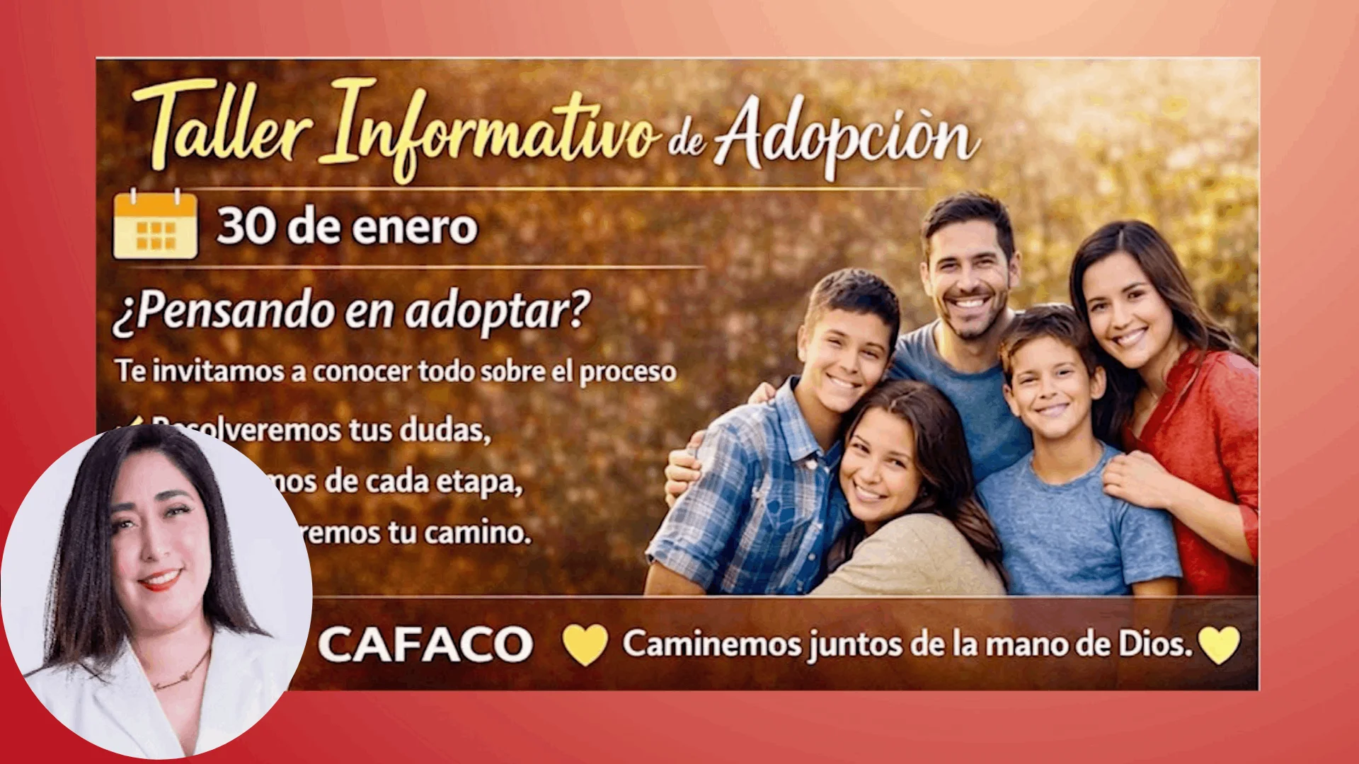 Ofrecerá Comité de Apoyo a Familias adoptivas taller para interesados en conocer proceso de adopción