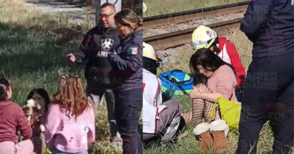 Salvan a mujer de ser atropellada por el tren en Los Sabinitos