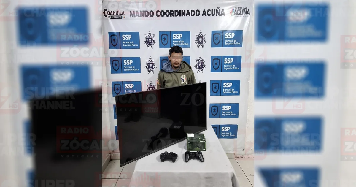 Policía recupera pantalla y videojuego tras detención