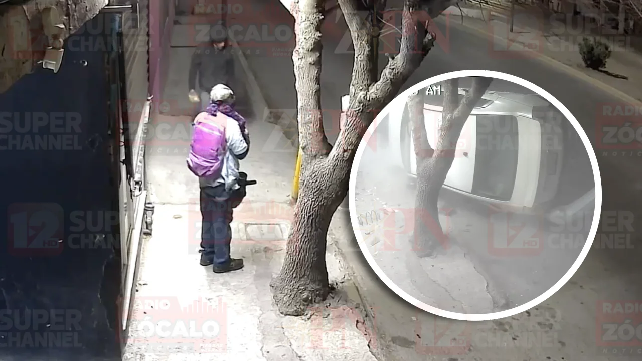 ¡No les tocaba! Dos sujetos estuvieron a segundos de ser aplastados por auto en Acuña