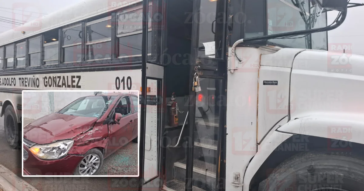 Camión de transporte de personal provoca choque