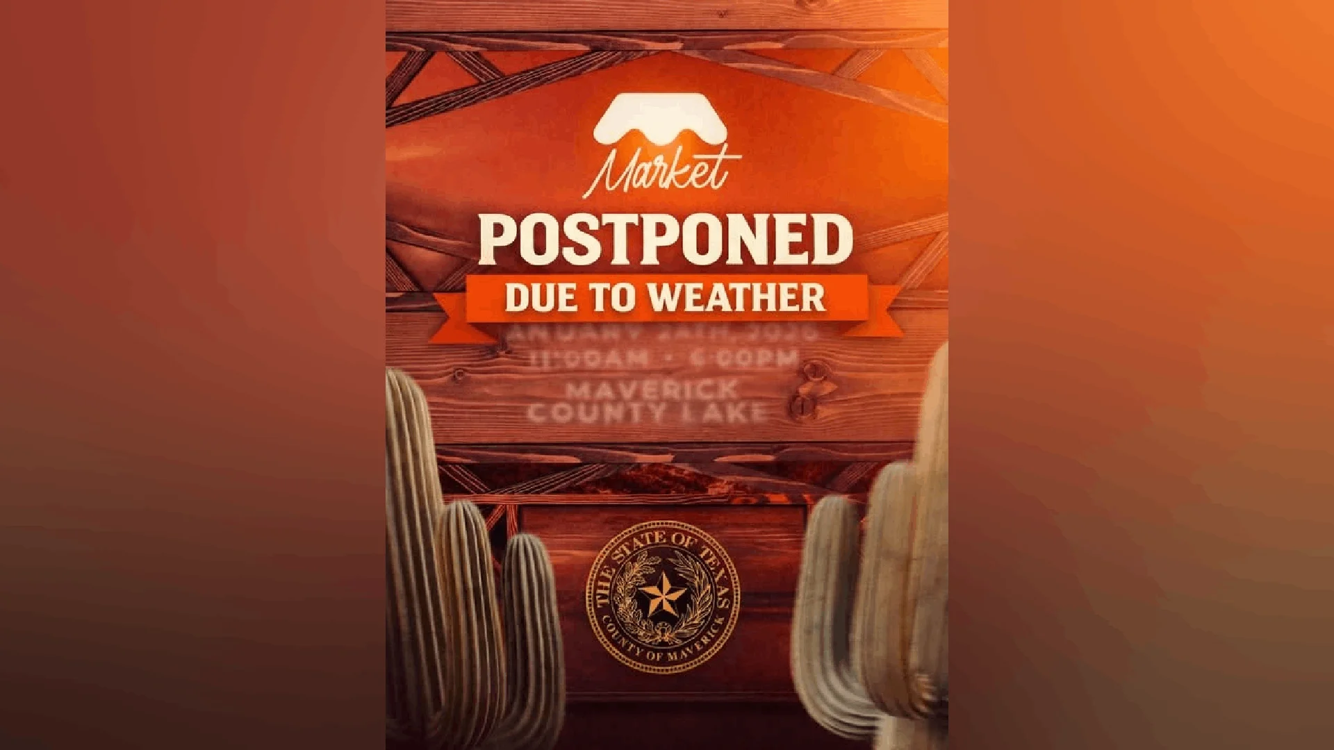 Clima adverso obliga a reprogramar Market Day at the Lake