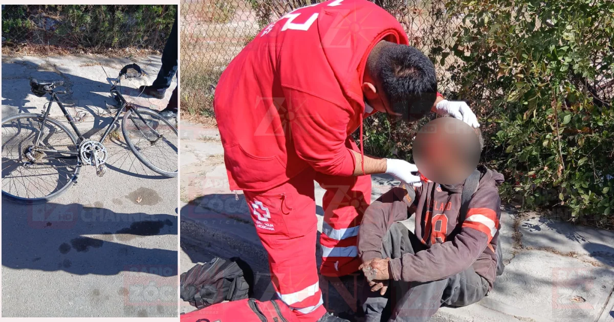 Cae de bicicleta y se lesiona; conducía en estado de ebriedad