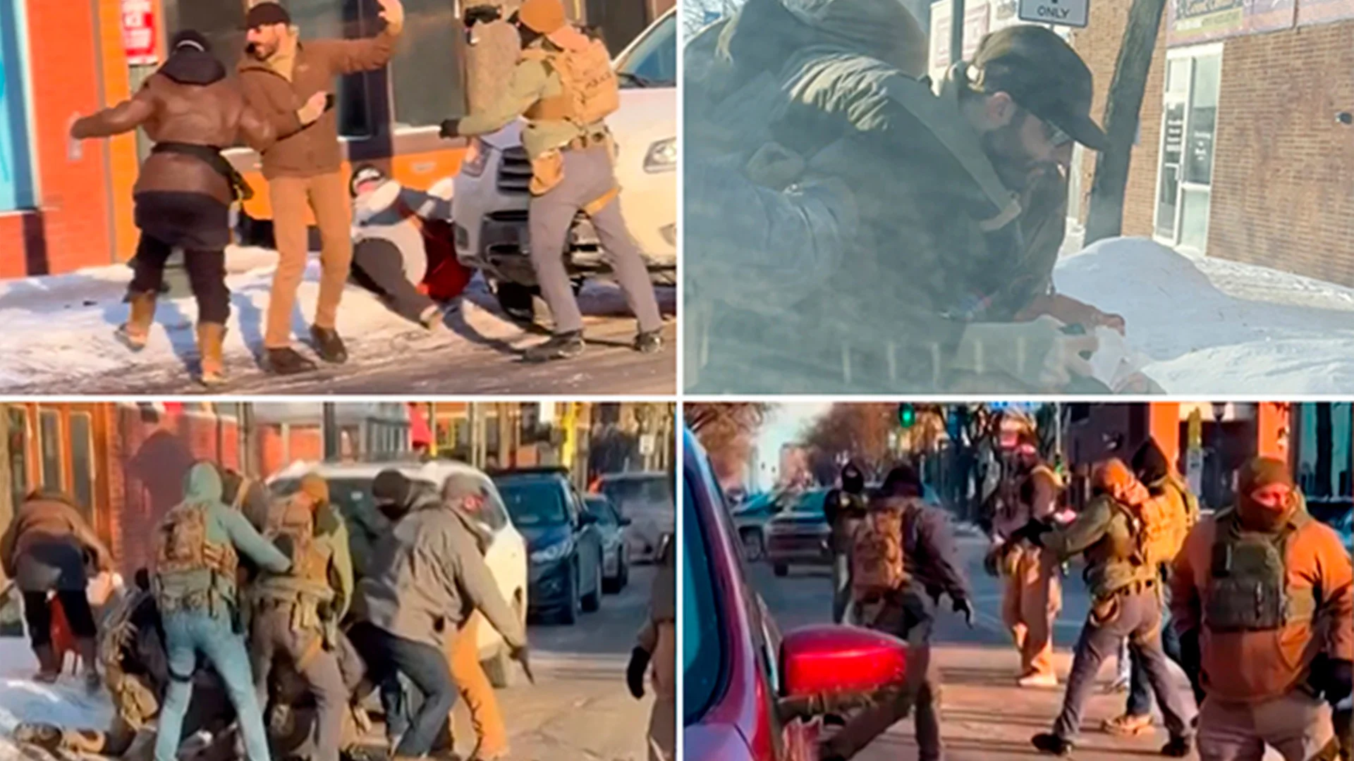 El enfermero de 37 años trató de proteger a dos personas de los empujones de los funcionarios, que le atacaron entonces con gas.