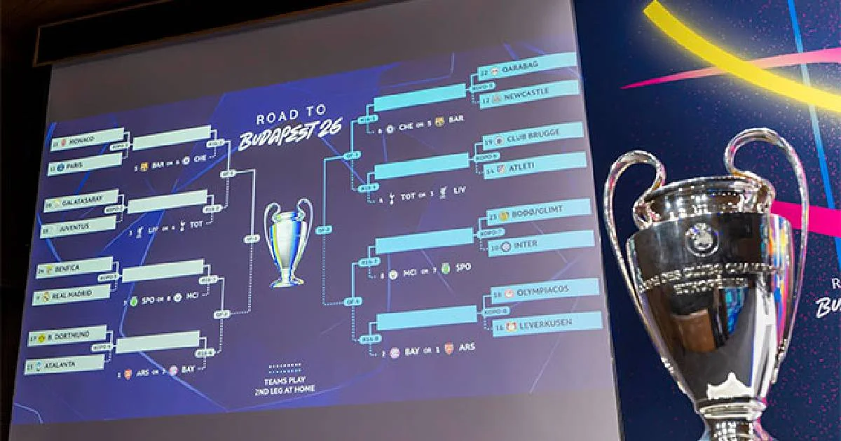Definen los cruces de los playoffs de la Champions League; Benfica vuelve a cruzarse con el Real Madrid