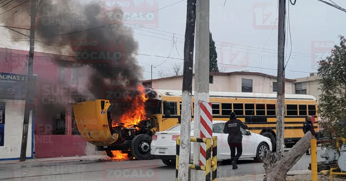 Se incendia camión de la maquiladora Lear