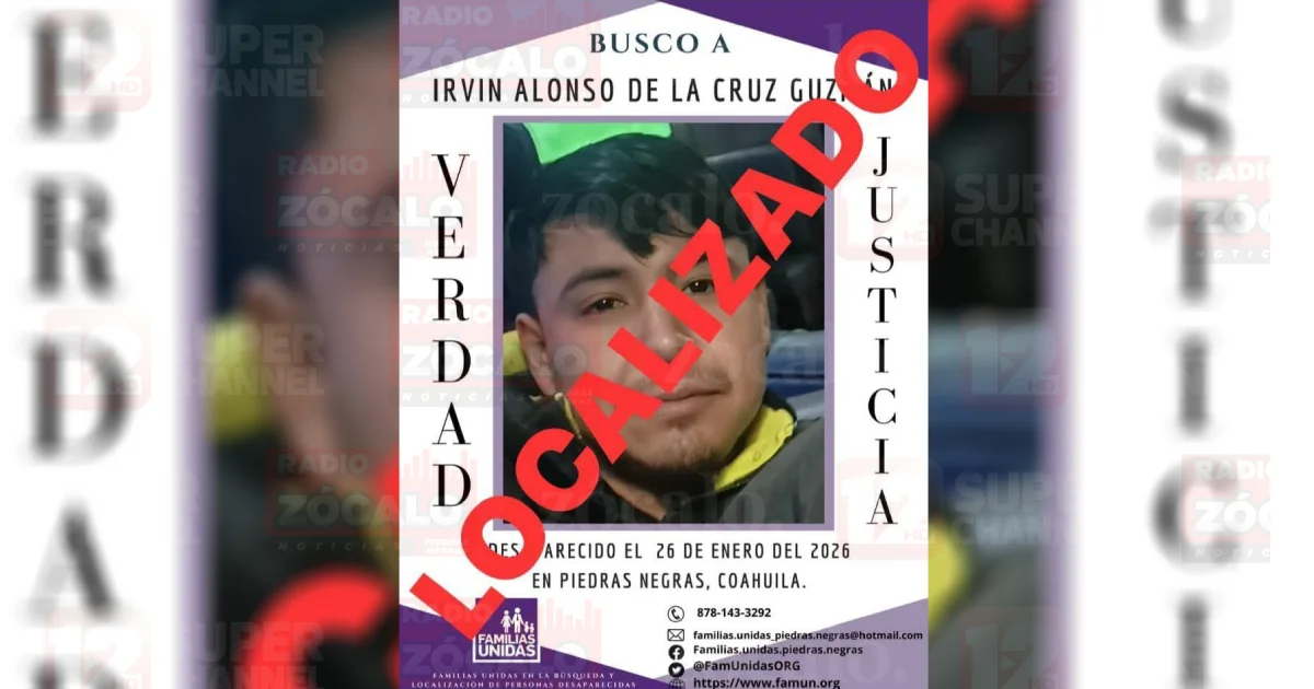 Familiares confirmaron su localización y agradecieron el apoyo de la ciudadanía.