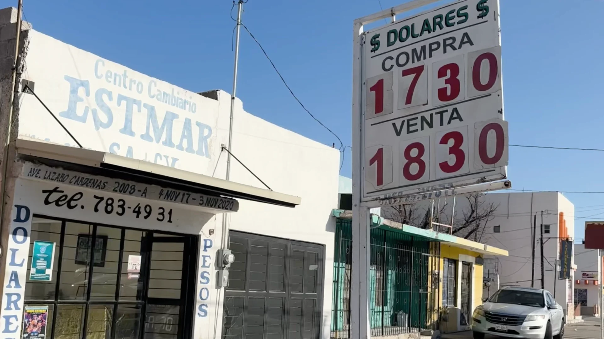 Tipo de cambio fronterizo sigue ajustándose a la baja