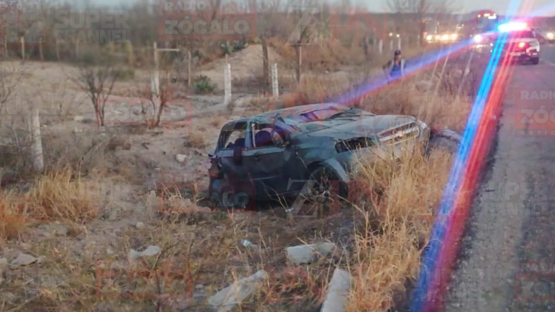 Aparatosa volcadura en carretera Acuña–Jiménez deja un lesionado