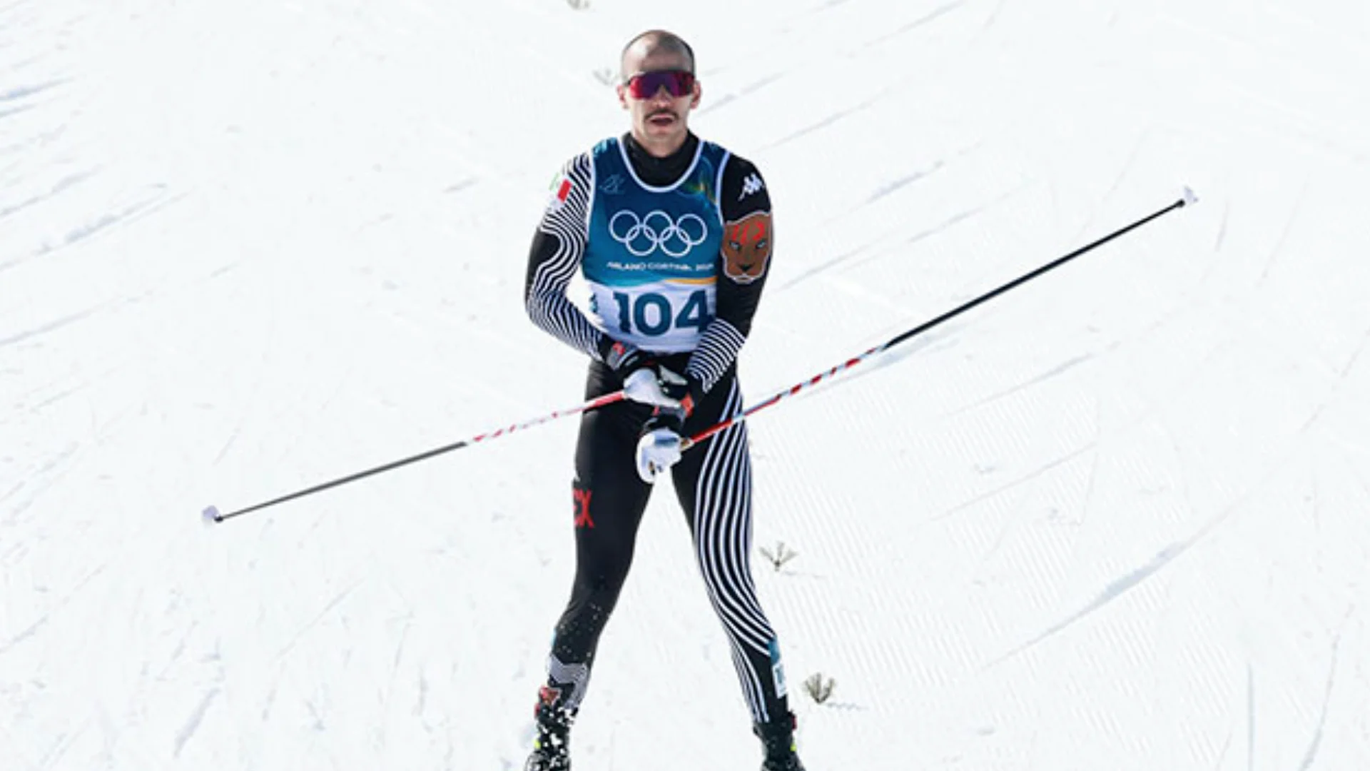El mexicano no titubeó ni una sola vez cuando llegó su turno en la prueba de esquí de fondo.