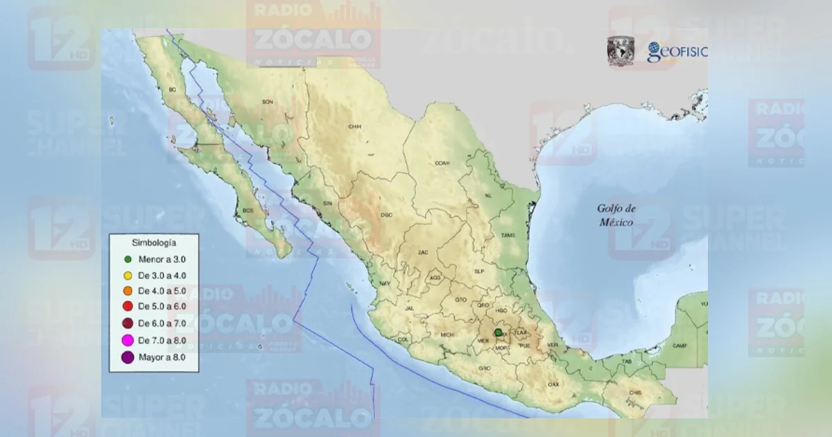 Se percibe microsismo de magnitud 2.3 en Naucalpan, Edomex