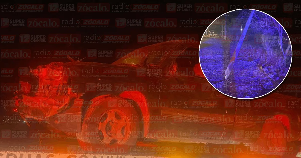 Ebrio pierde el control y se impacta contra poste en Praderas; termina detenido