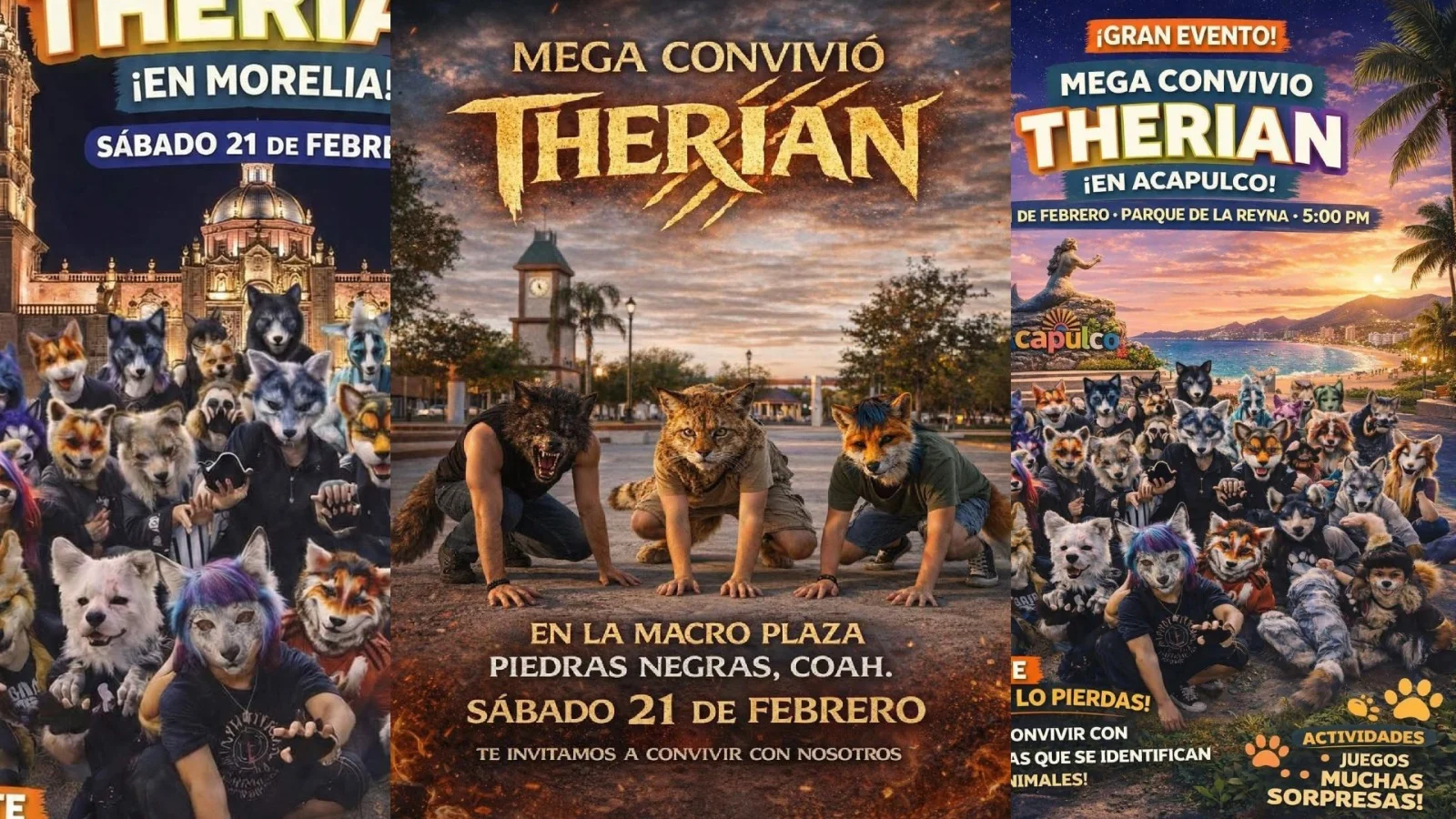 En Piedras Negras, aunque no parece ser la publicación original, ya hay un evento programado para el sábado 21 de febrero nombrado como “Reunión theriam” (sic) con al menos 6 personas confirmadas como asistentes y tres interesadas.