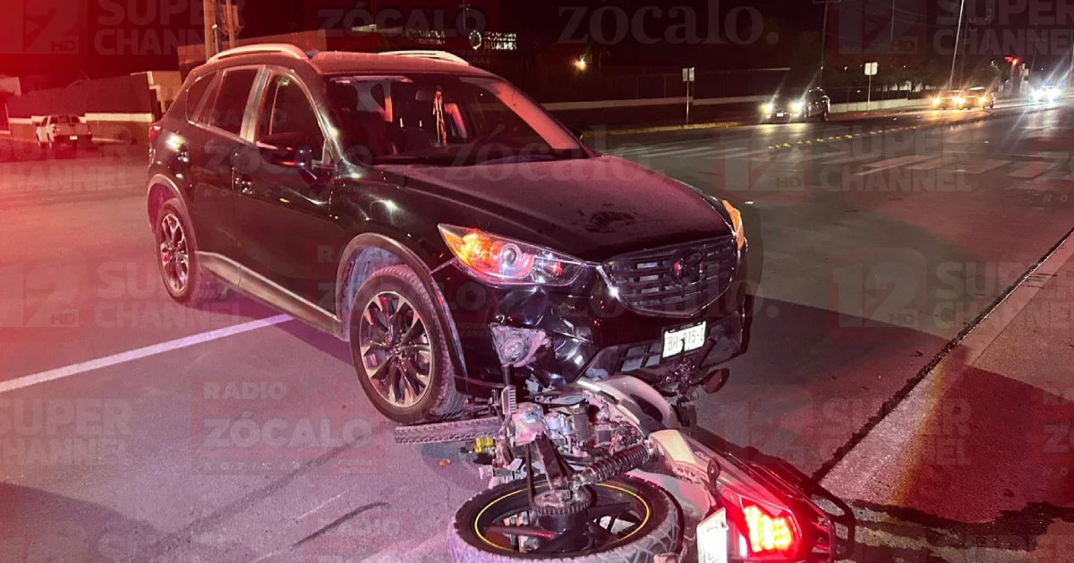 Paramédicos de Cruz Roja atendieron al motociclista sin requerir hospitalización