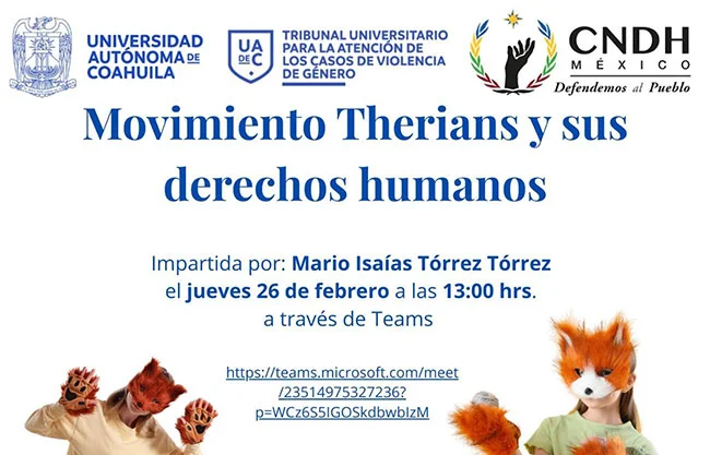 Avistan a dos Therians en la UAdeC; imparten charla para difundir los derechos humanos del movimiento