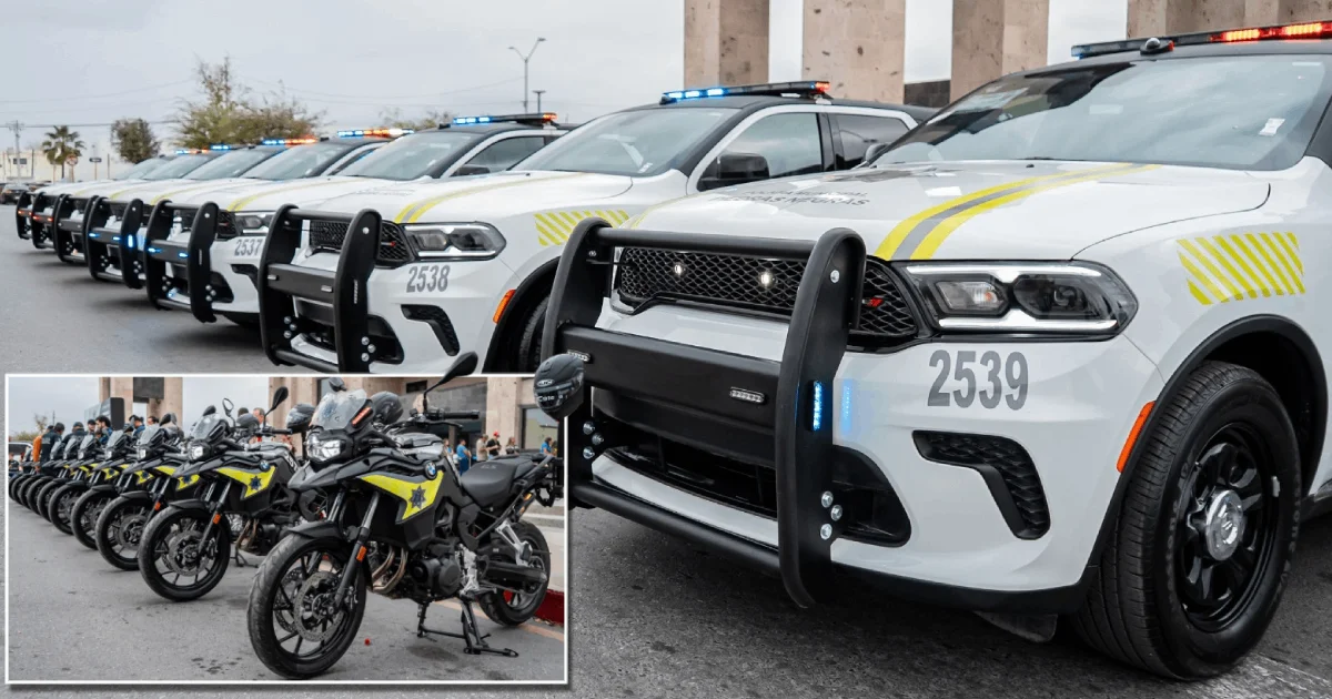 El presidente municipal detalló que se trata de siete unidades Dodge Durango Interceptor así como diez motocicletas BMW, que representaron una inversión de casi 17 millones de pesos.