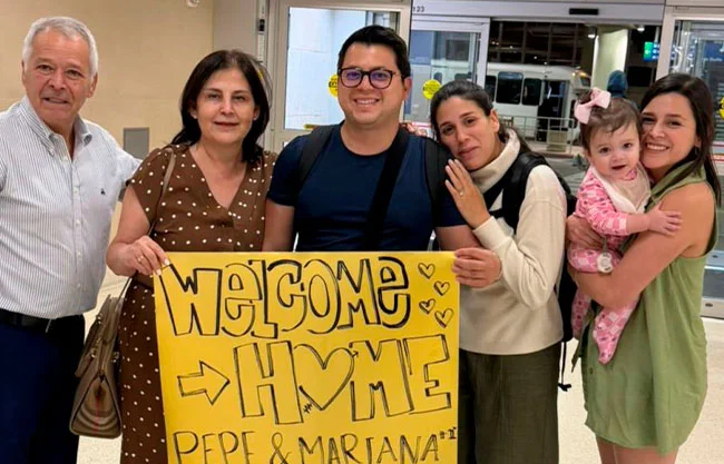 Luego de una travesía interminable de mas de 16. Mil 900 kilómetros lograron salir de la zona de guerra en Emiratos Árabes Unidos