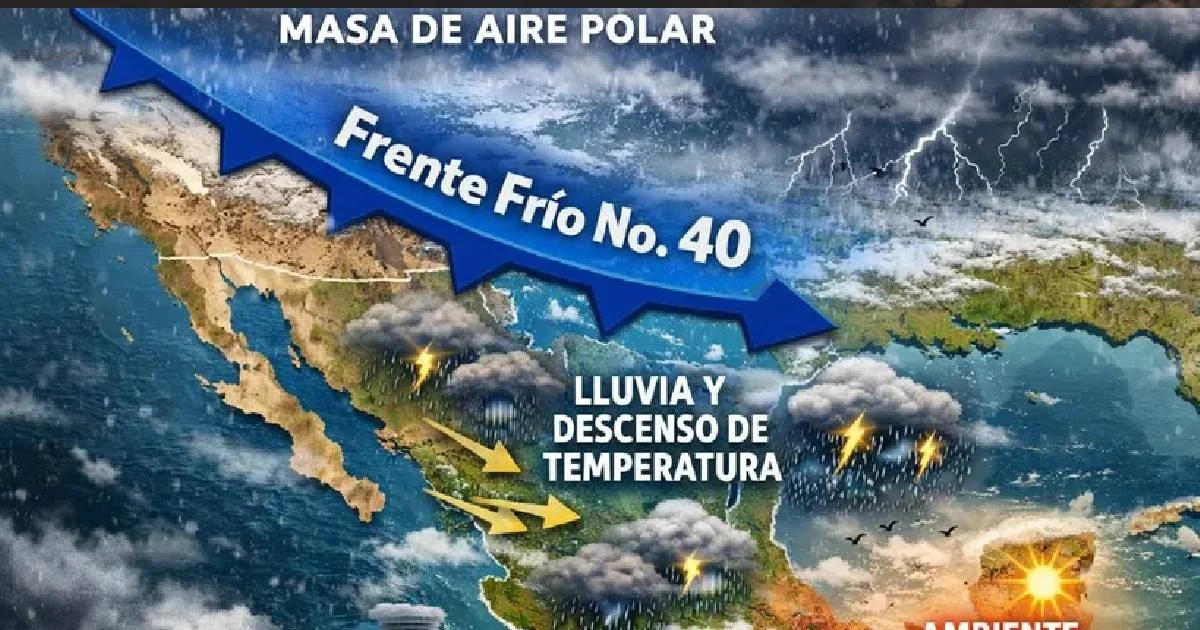 Frente frío 40 y cuarta tormenta invernal disparan alerta meteorológica en México